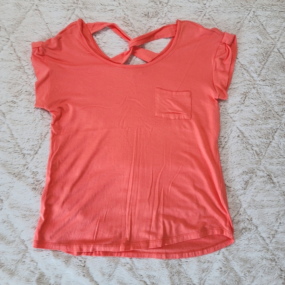 Pink Rose T-Shirt, Peachy Pink, Size Small
